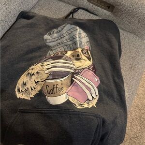 Gildan Black Sloth Graphic Hoodie